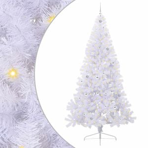 vidaXL Albero di Natale artificiale Bianco 240 cm PVC e Acciaio