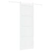 vidaXL Porta scorrevole Bianco 83 x 232 cm Legno Massello di Pino
