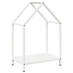 vidaXL Rastrelliera per Legna da Ardere Bianca 40x25x60 cm