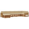 vidaXL Set di divani da esterno con cuscino 7 pcs Naturale e Beige