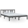 vidaXL Giroletto Grigio in Legno Massello 140x200 cm