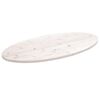 vidaXL Piano Tavolo Bianco 90x45x2,5cm in Legno Massello di Pino Ovale