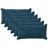 vidaXL Cuscino con cuscino HOUTEN 6 pz Blu Velluto