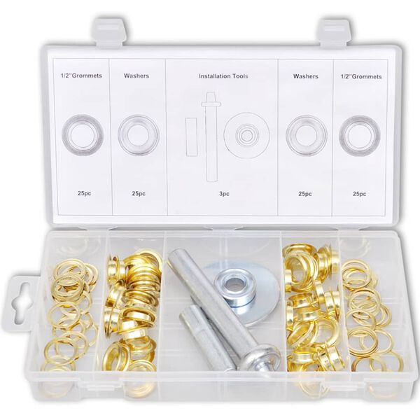 Set riparazione e punzonatura occhielli per teloni 103 pz