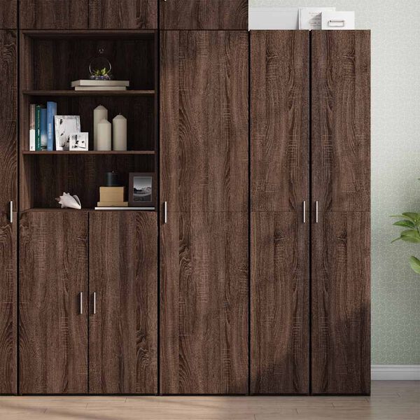 vidaXL Credenza Rovere Marrone 45x42,5x185 cm in Legno Ingegnerizzato