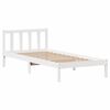 vidaXL Letto senza Materasso Bianco 75x190 in Legno Massello di Pino