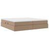 vidaXL Letto con contenitore e materasso Cappuccino 200 x 200 cm