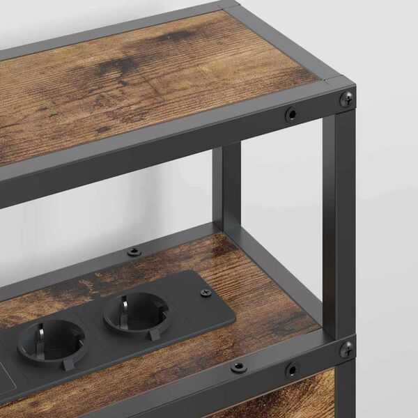 vidaXL Testata contenitore Rovere fumo 180 cm Legno multistrato