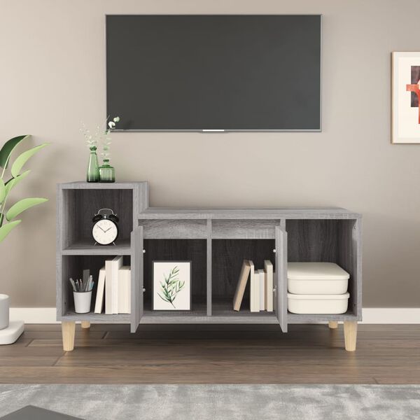 vidaXL Mobile TV Grigio Sonoma 100x35x55 cm in Legno Multistrato