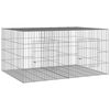 vidaXL Conigliera con 2 Pannelli 110x79x54 cm Ferro Zincato
