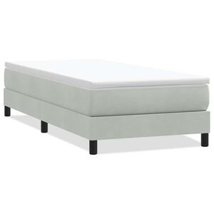vidaXL Letto a Molle senza Materasso Grigio Chiaro 90x220 cm Velluto