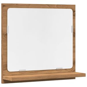 vidaXL Mobile Bagno Specchio Rovere Artigianale 40x11x37 cm Truciolato