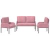 vidaXL Set divani 3 pcs Rosa 115 x 56 x 80 cm Legno compensato