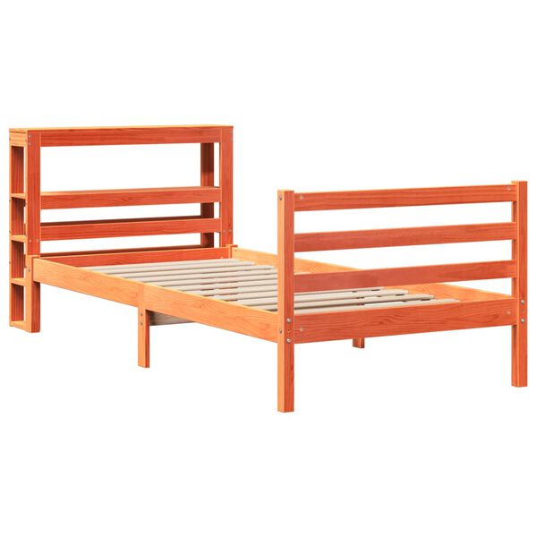 vidaXL Letto senza Materasso Marrone Cera 90x200 cm Legno di Pino