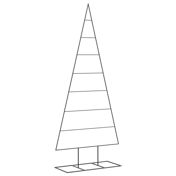 vidaXL Albero di Natale Decorativo in Metallo Nero 180 cm