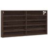 vidaXL Armadietto Vetrina Rovere Marrone 100x8,5x50 Legno Multistrato