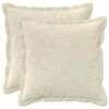 vidaXL Cuscino 2 pz HOUTEN Crema 50 x 50 cm Fleece in microfibra