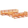 vidaXL Set Divani da Giardino 8 pz Marrone Cera Legno Massello Pino