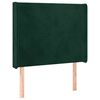 vidaXL Testiera ad Orecchio Verde Scuro 83x16x118/128 cm in Velluto