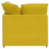 vidaXL Divano Modulare con Poggiapiedi e Cuscini in Velluto Giallo