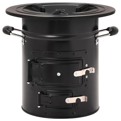 STUFA A LEGNA TERMOCAMINO IN ACCIAIO E GHISA 13 KW CM 51x45x94h AVORIO O ROSSO e STUFA A LEGNA TERMOCAMINO IN ACCIAIO E GHISA 13 KW CM 51x45x94h AVORIO O ROSSO e