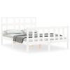 vidaXL Letto senza Materasso Bianco 140x190 cm Legno Massello di Pino