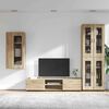 vidaXL Set mobile TV con porta FLORIN Rovere Sonoma Legno multistrato