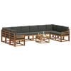 vidaXL Set di divani da esterno 11 pcs Naturale e Antracite