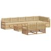 vidaXL Set di divani da esterno 9 pz Bianco e Beige Poliestere