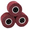vidaXL Rulli Abrasivi 3 pcs Rosso 12 x 12 x 10 cm Fibre sintetiche