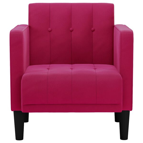 vidaXL Divano Sedia con Braccioli Rosso Vino 53 cm in Velluto