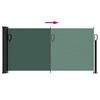 vidaXL Tenda da Sole Laterale Retrattile Verde Scuro 100x300 cm