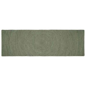 vidaXL Tappeti per area Verde Oliva 80 x 200 cm Juta