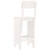 vidaXL Sgabelli da Bar 2pz Bianchi 40x48,5x115,5cm Legno Massello Pino