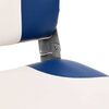 vidaXL Set Sedile per Barca Pieghevole 4 pz Blu e Bianco 41x36x48 cm