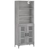 vidaXL Credenza Grigio Sonoma 69,5x34x180 cm in Legno Multistrato