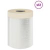 vidaXL Telo per Polvere con Nastro Adesivo 12 pz Trasparente HDPE