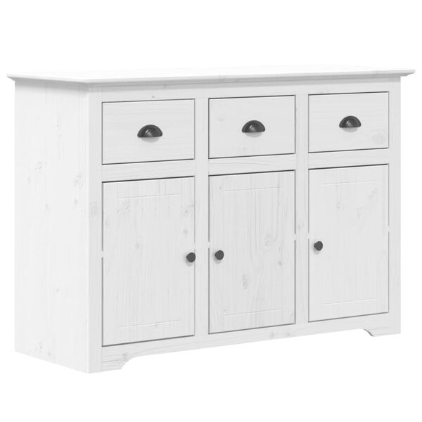 vidaXL Credenza BODO 115,5x44x80 cm in Legno Massello di Pino Bianco