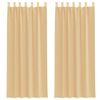vidaXL Tende in Voile con Passanti 2 pz Sabbia 140x260 cm