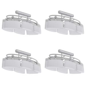 vidaXL Lampade da Soffitto Ellissoidali 4 pz Paralume in Vetro E14