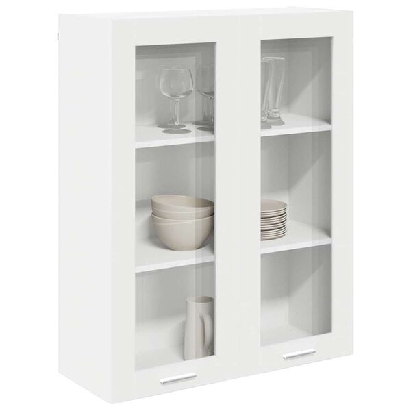 vidaXL Armadio pensile Riga Bianco 80 x 31 x 100 cm Legno multistrato