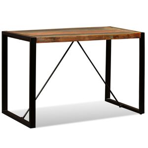 vidaXL Tavolo da Pranzo in Legno Massello Anticato 120 cm