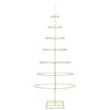vidaXL Albero di Natale in metallo con supporto Oro 210 cm