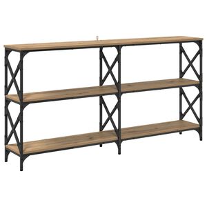 vidaXL Tavolo consolle Rovere artigianale 156 x 28 x 80,5 cm