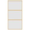 vidaXL Porta Scorrevole Oro 102,5x205 Vetro Smerigliato ESG Alluminio