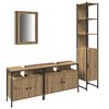 vidaXL Set di mobili per il bagno 4 pz Rovere artigianale