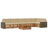 vidaXL Set di divani da esterno 7 pcs Naturale e Beige 79 x 79 x 37 cm