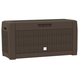 vidaXL Baule da Giardino Marrone 119x48x60 cm in Polipropilene