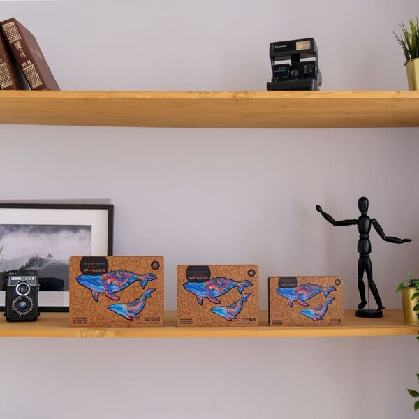 UNIDRAGON Puzzle in Legno 172 pz Milky Whales Medio 33x20 cm