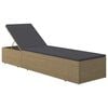 vidaXL Lettino Prendisole in Polyrattan Marrone e Grigio Scuro